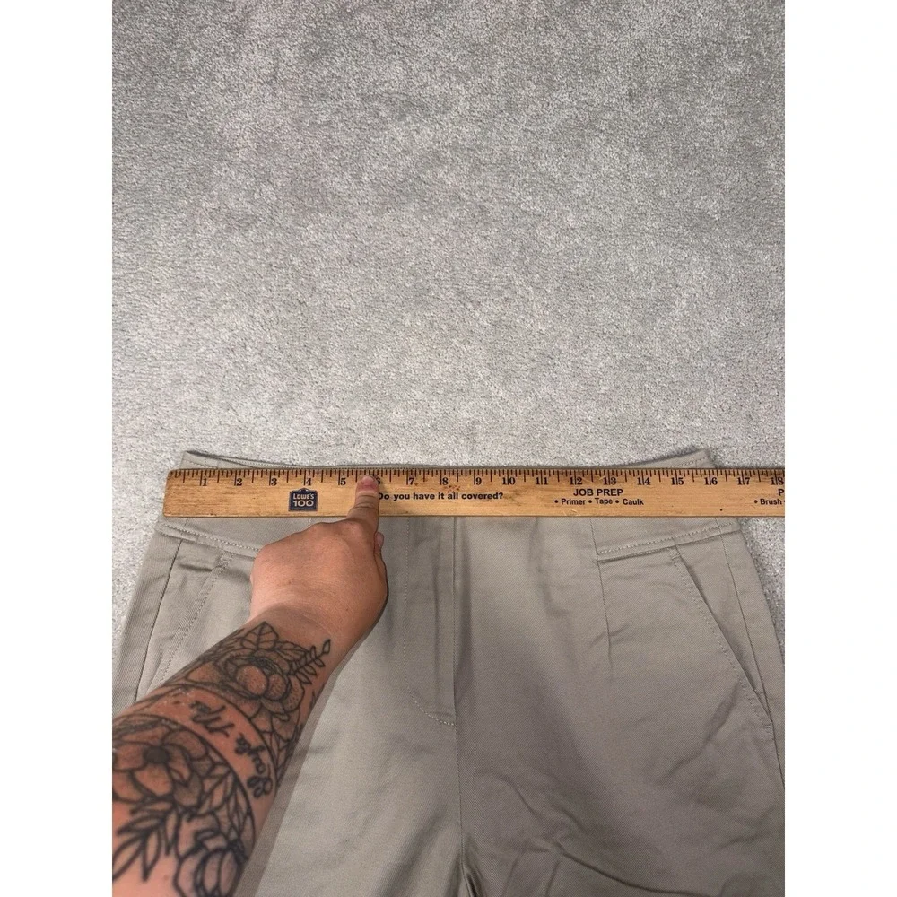 boden‎ cropped wode leg beige pants size 10p